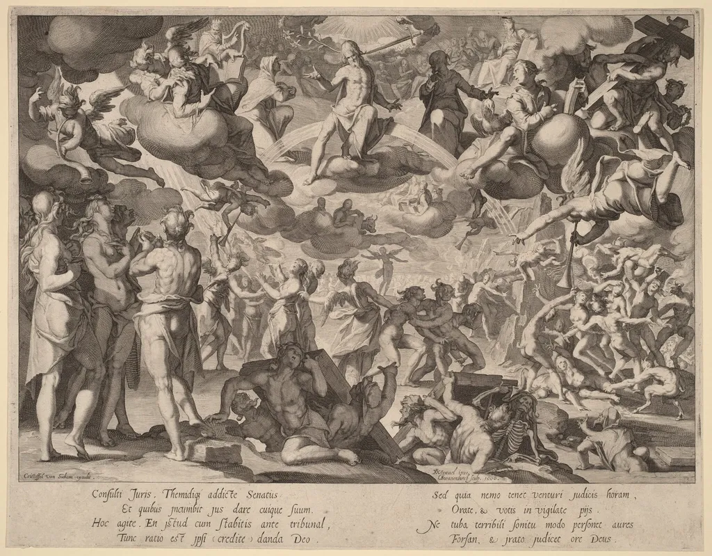 The Last Judgment, by Willem van Swanenburgh, ink, 1606