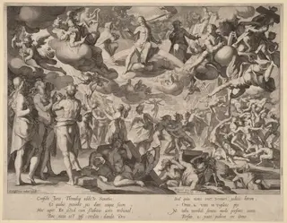 The Last Judgment, by Willem van Swanenburgh, ink, 1606
