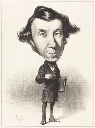 Alex. Ch. Henri de Tocqueville, by Honoré Daumier, ink, 1849