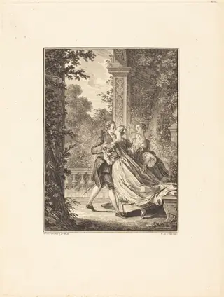 Sans rien comprendre à ce mystère, by Noël Le Mire, ink, 1773
