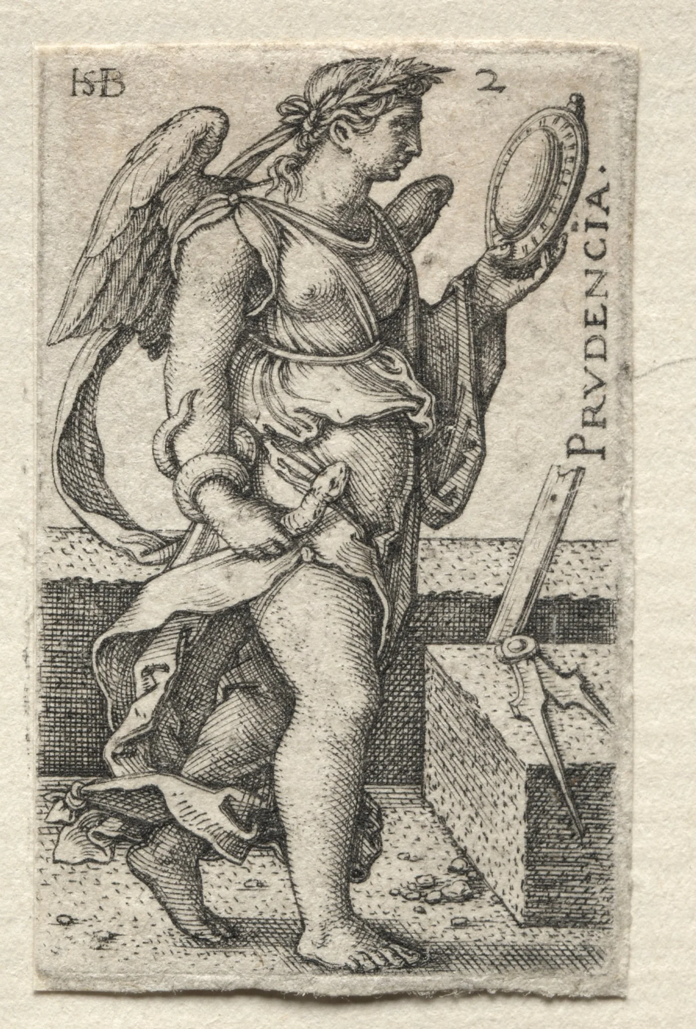 The Knowledge of God and the Seven Cardinal Virtues: Prudence - Prudencia, detail