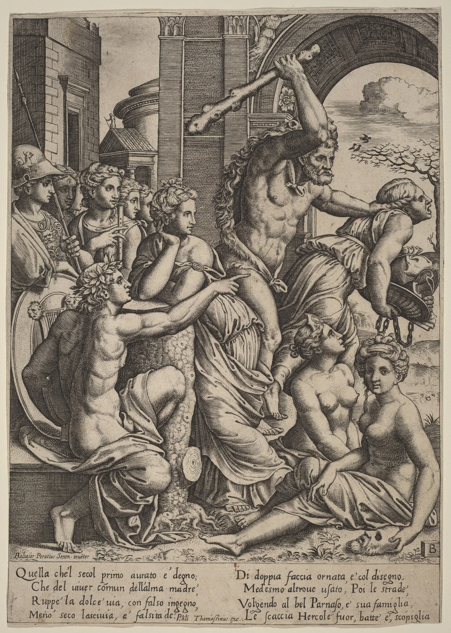 Envy Driven from the Temple of the Muses, detail
