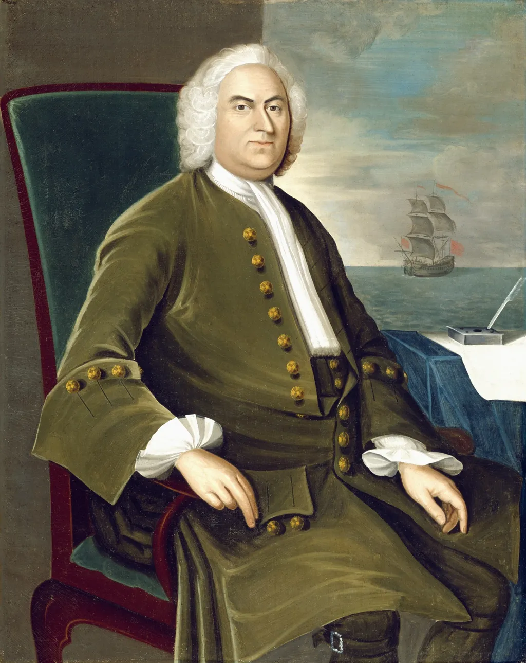 James Bowdoin, by Joseph Badger, oil, 1746