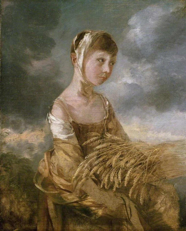 Margaret Gainsborough gleaning, detail
