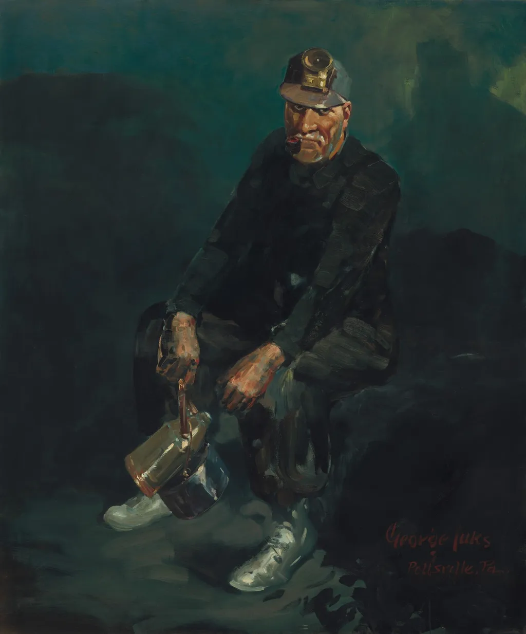 The Fire Boss, by George Luks, oil, 1925