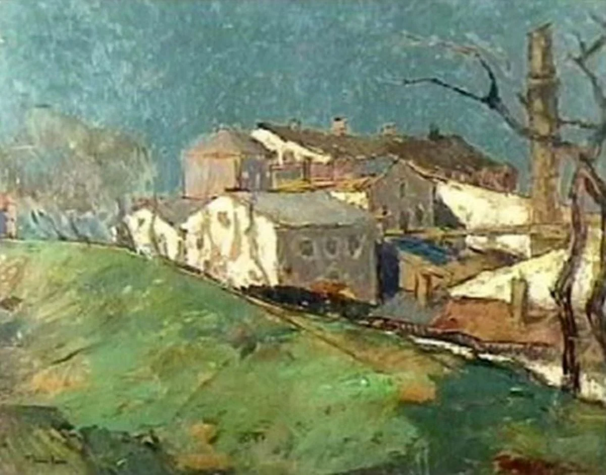 Peisaj cu moară veche, detail