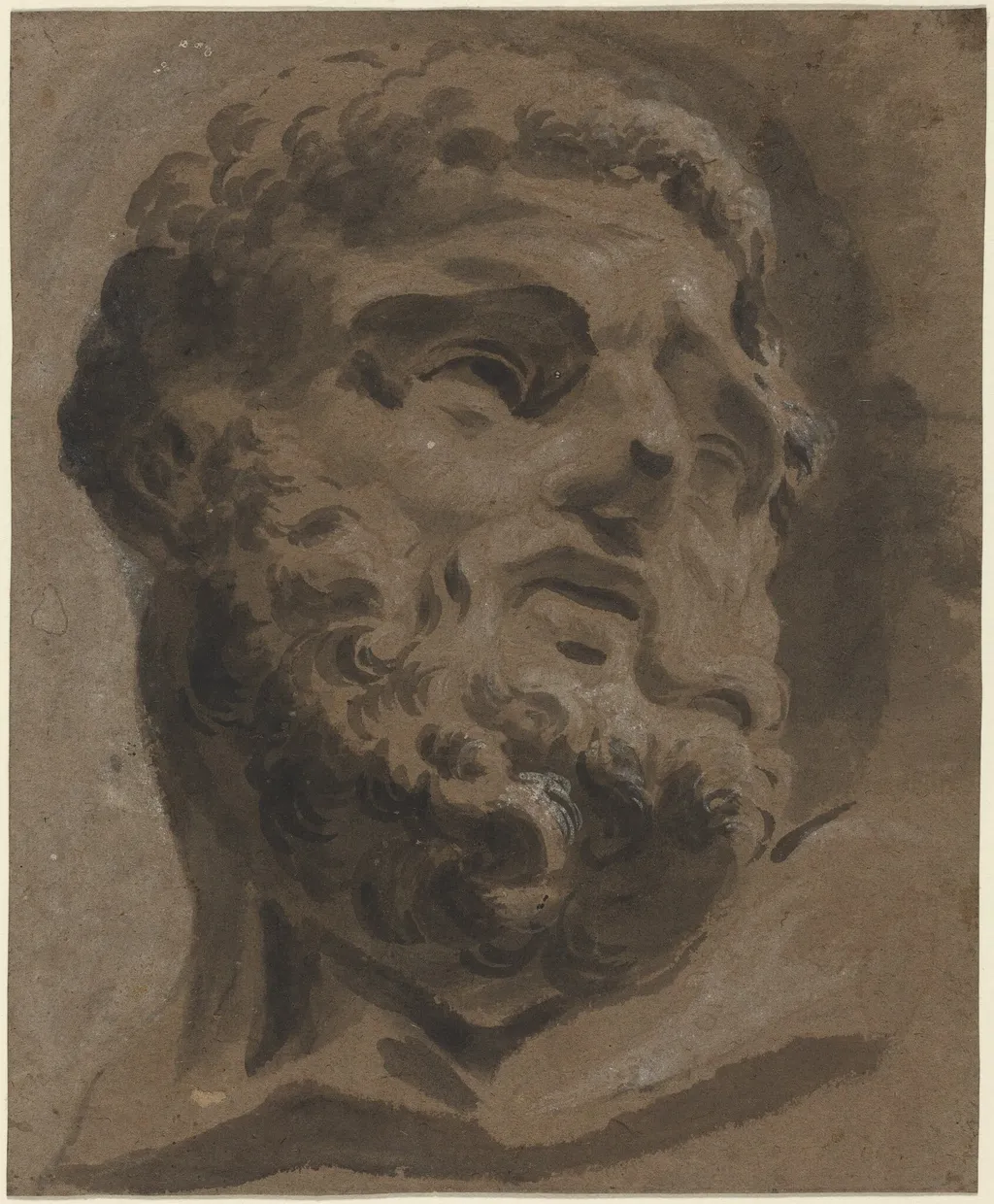 Bearded Head after the Antique, by Giovanni Battista Cipriani, 1756