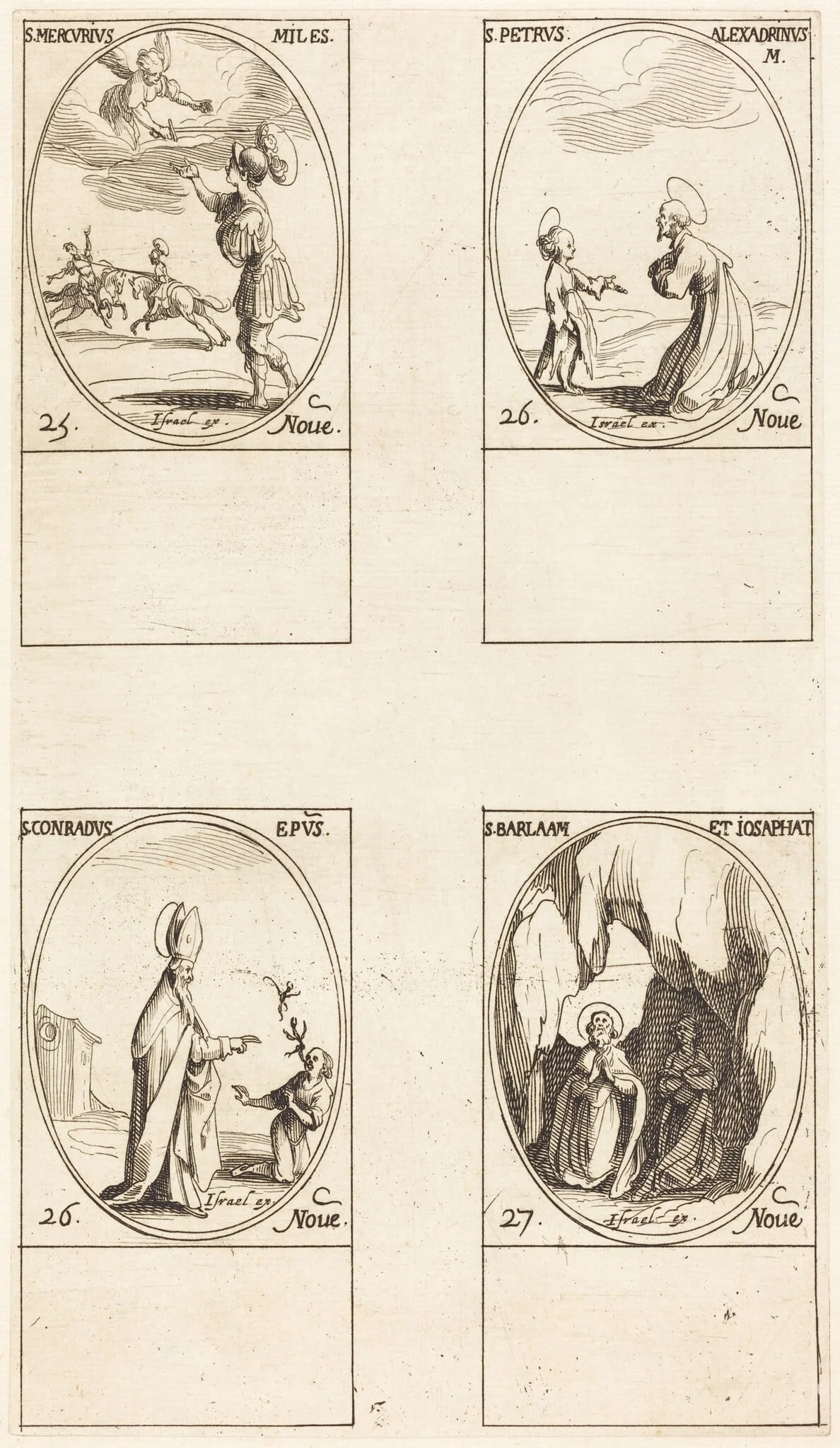 St. Mercury; St. Peter of Alexandria; St. Conrad; Sts. Barlaam and Josaphat, detail