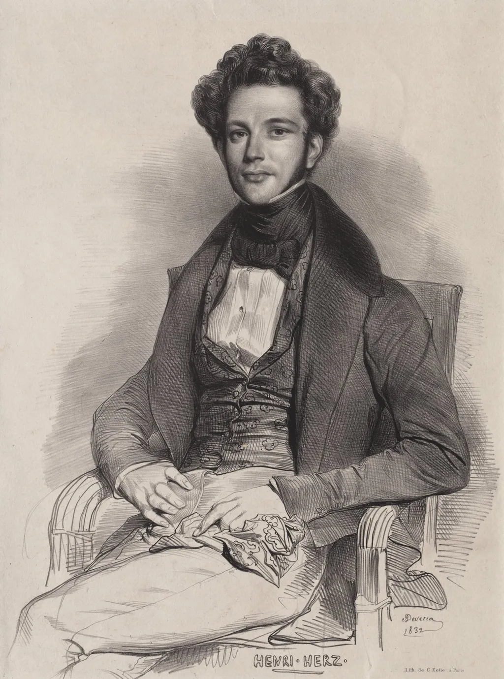 Henri Herz, Pianist, by Achille Devéria, 1832