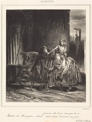 Jeanne de Bourgogne, by Achille Devéria