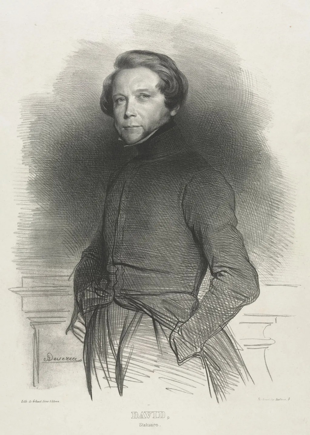 Pierre Jean David, called David d'Angers, by Achille Devéria, 1840