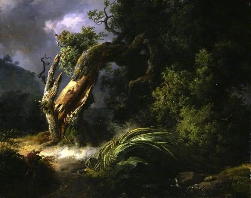 Le chene et le roseau, by Achille Etna Michallon