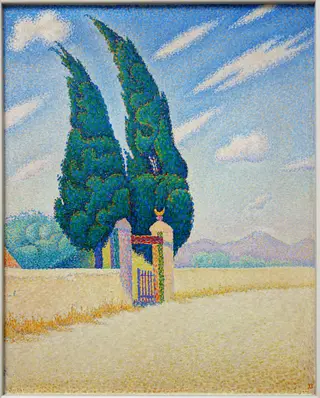 Two Cypresses, by Paul Signac, unspecified, 1897