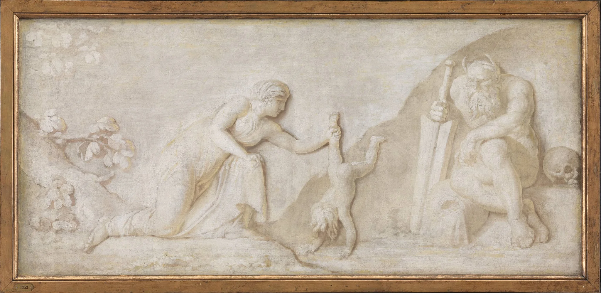 Thetis Immersing her Infant Son Achilles in the River Styx to Make him Invulnerable, detail