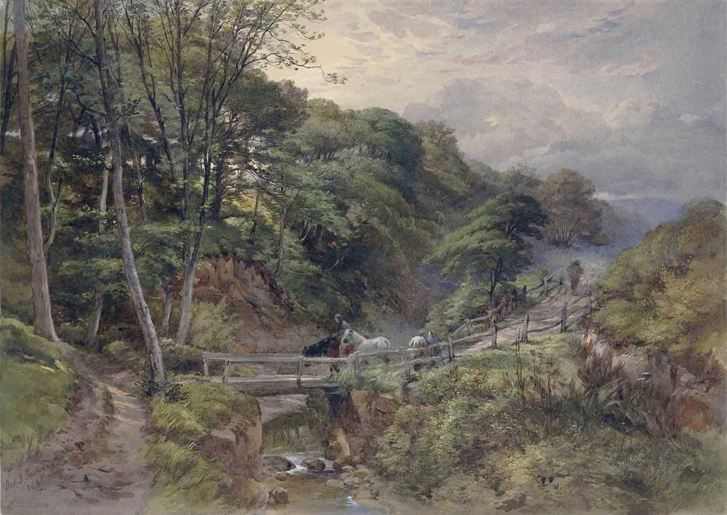 A Yorkshire Beck, by Joseph John Jenkins, watercolor, 1865