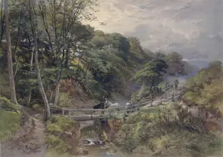 A Yorkshire Beck, by Joseph John Jenkins, watercolor, 1865