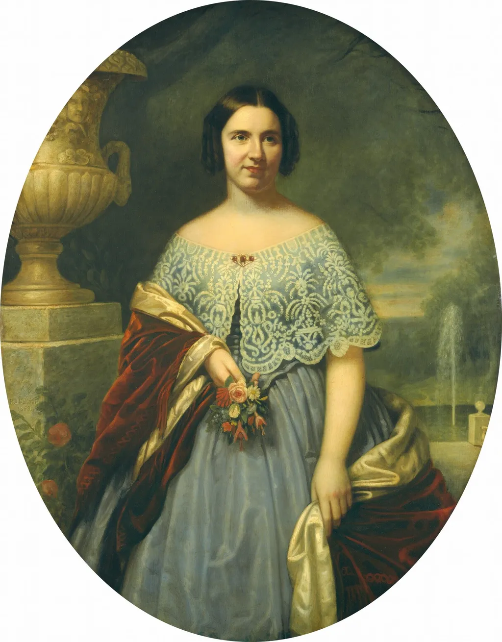Lucy Tappan Bowen (Mrs. Henry C. Bowen), by Francis Bicknell Carpenter, oil, 1859
