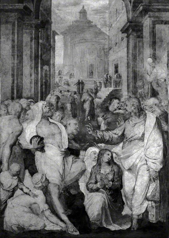 The Raising of Lazarus, detail