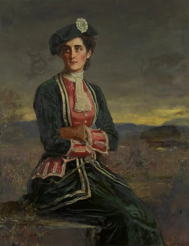 Diana Vernon, by John Everett Millais, oil, 1890