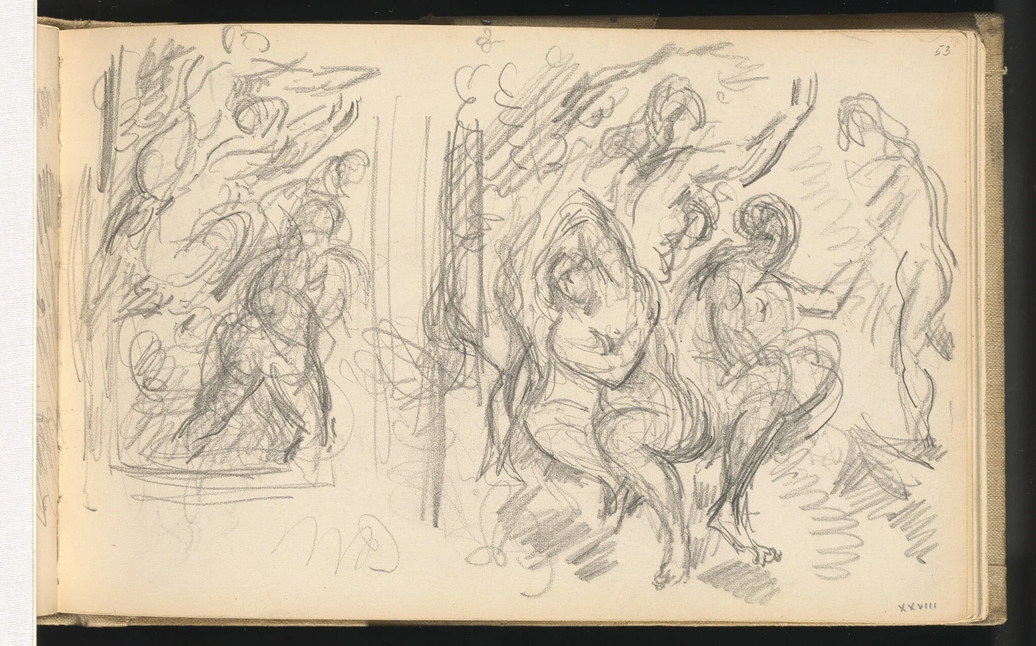 Two Studies for "The Judgement of Paris" or "The Amorous Shepherd", detail