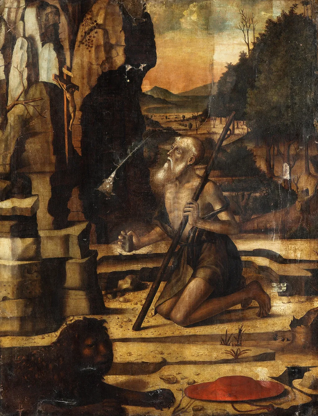 St. Jerome, by Antonello de Saliba, paint, 1510