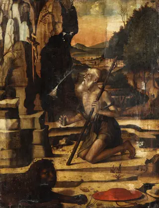 St. Jerome, by Antonello de Saliba, paint, 1510