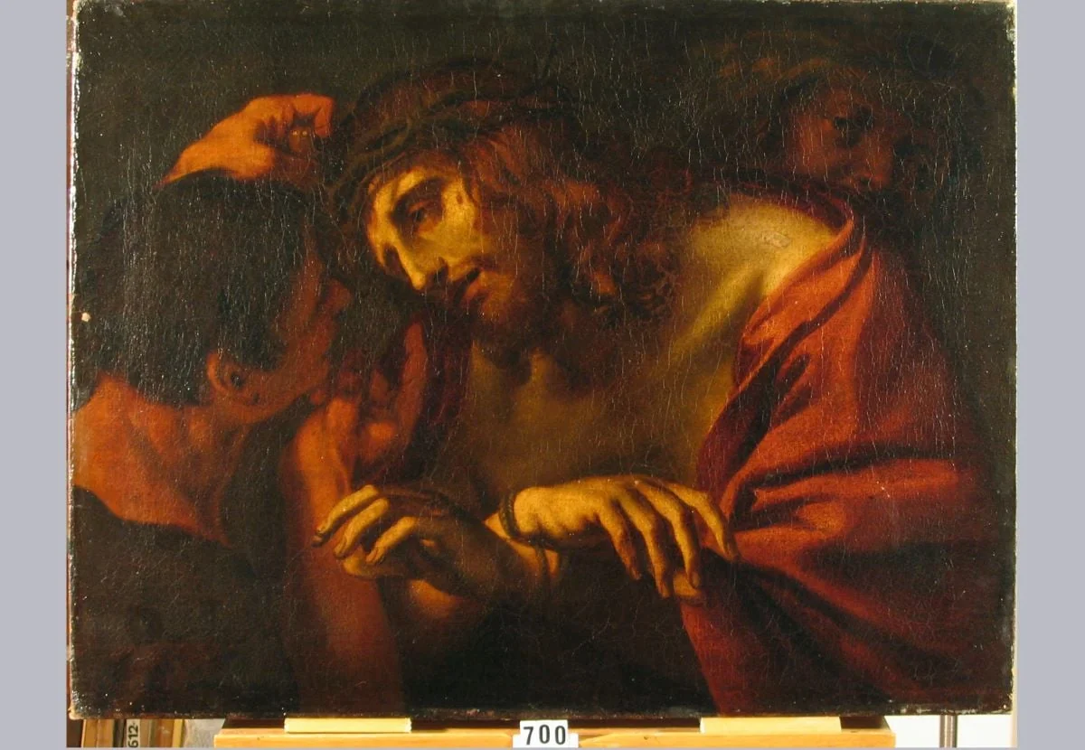 Batjocorirea lui Christos (în registrul inventar: Batjocorirea lui Isus), detail