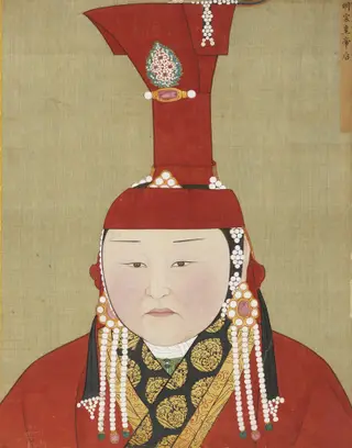 元代后半身像册-明宗皇帝后