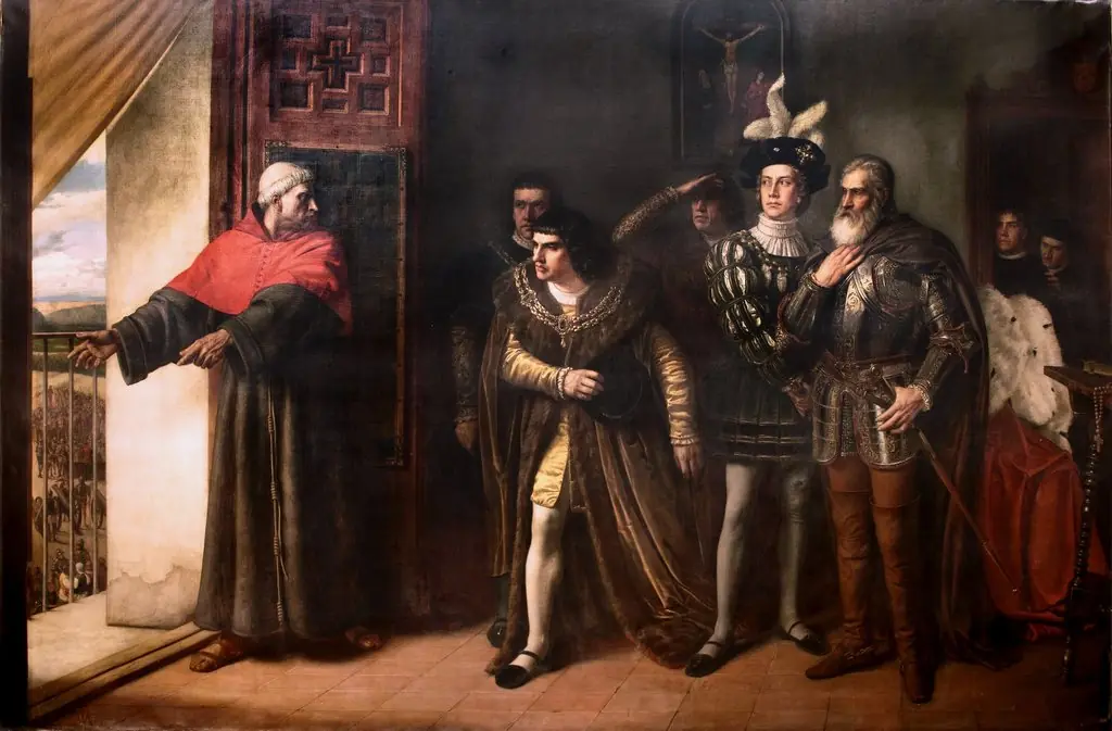 Cisneros y los Grandes, by Víctor Manzano y Mejorada, oil, 1864