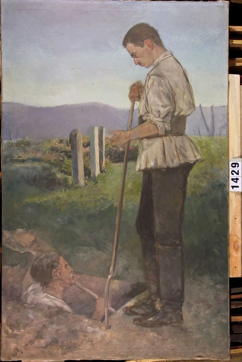 Săpători de morminte, detail