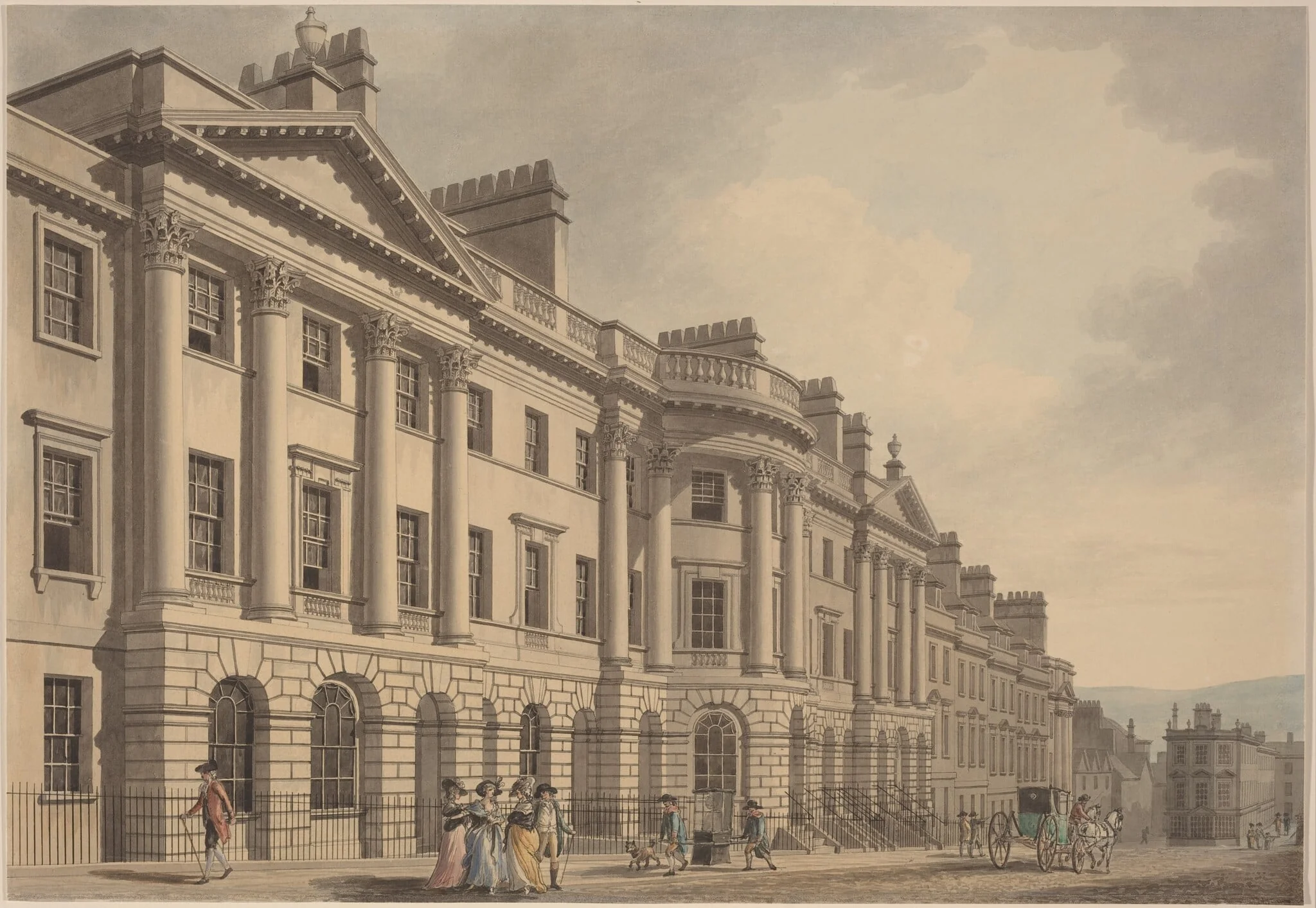 Milsom Street in Bath, detail