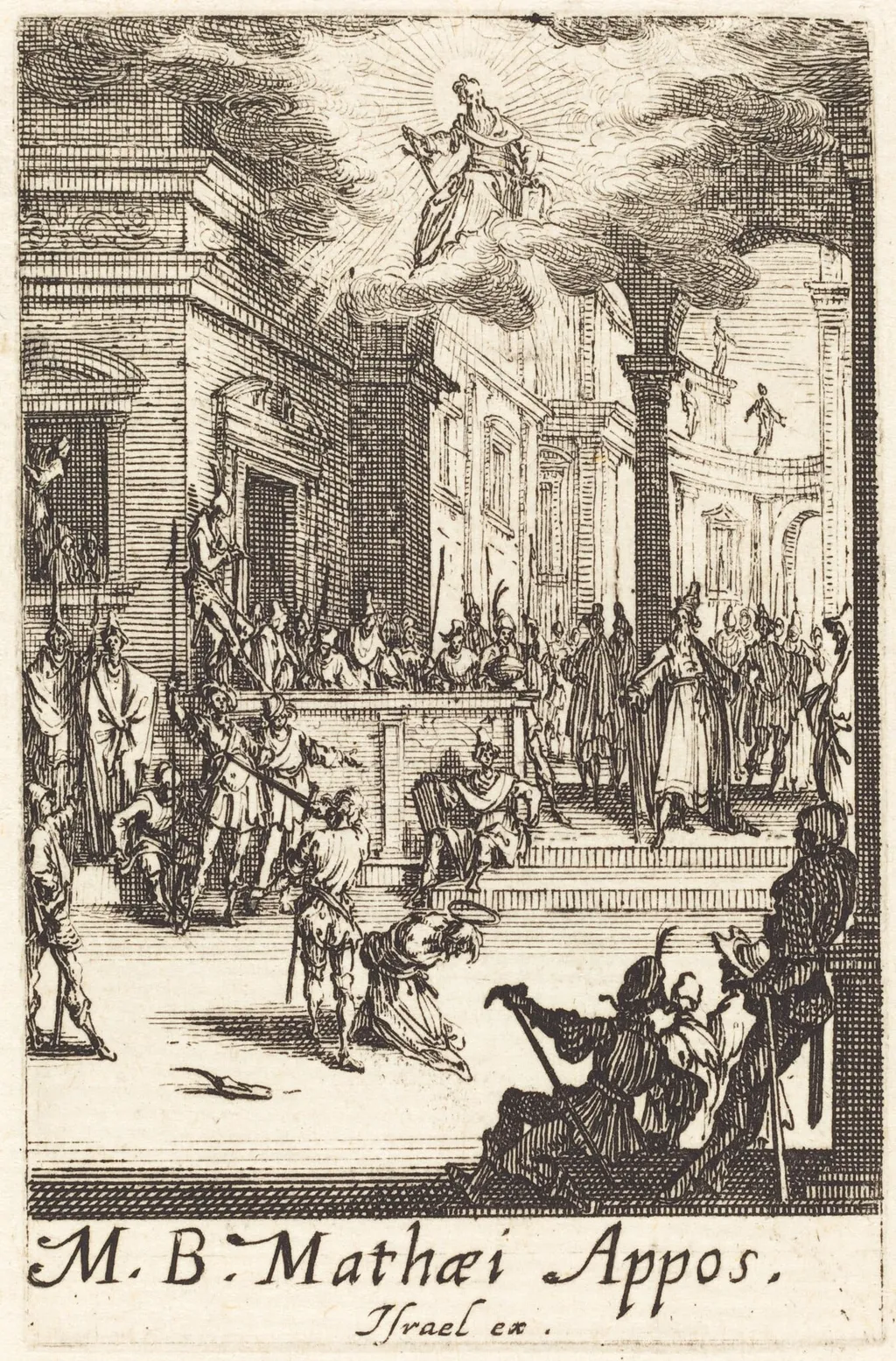The Martyrdom of Saint Matthew, by Jacques Callot, ink, 1634