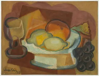 Fruit Dish and Glass (Still Life with Lemons), by Juan Gris, oil, 1923