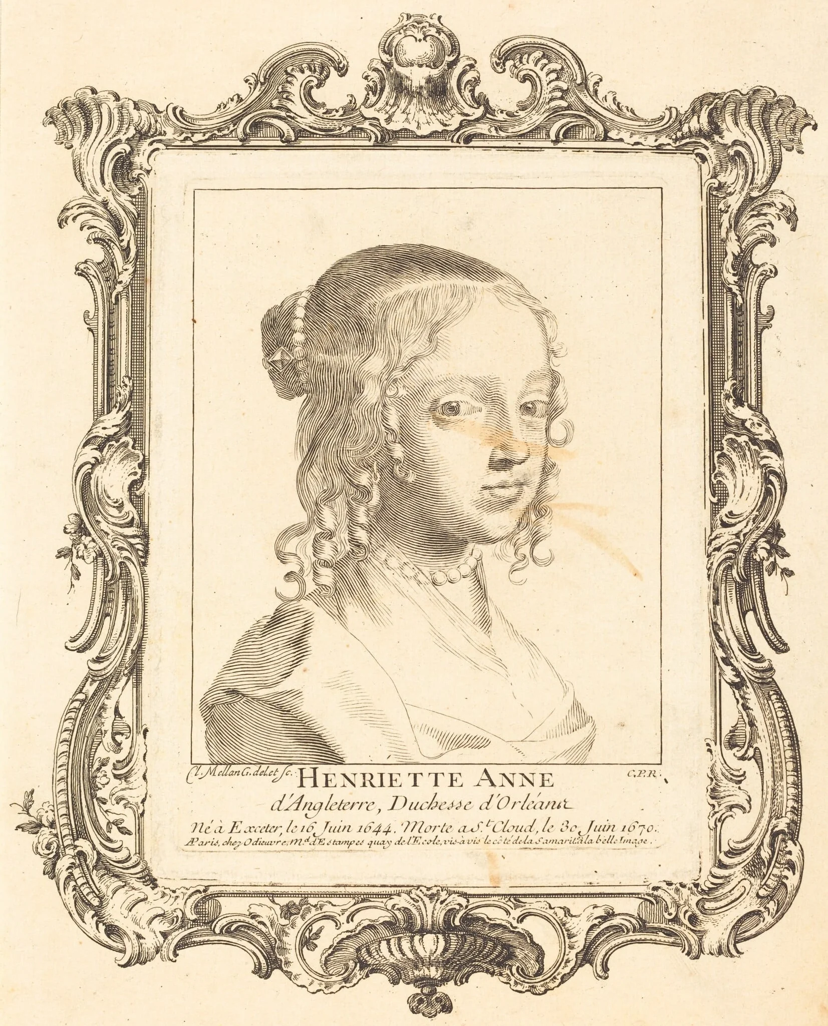 Henriette Anne of England, Duchess of Orléans, detail