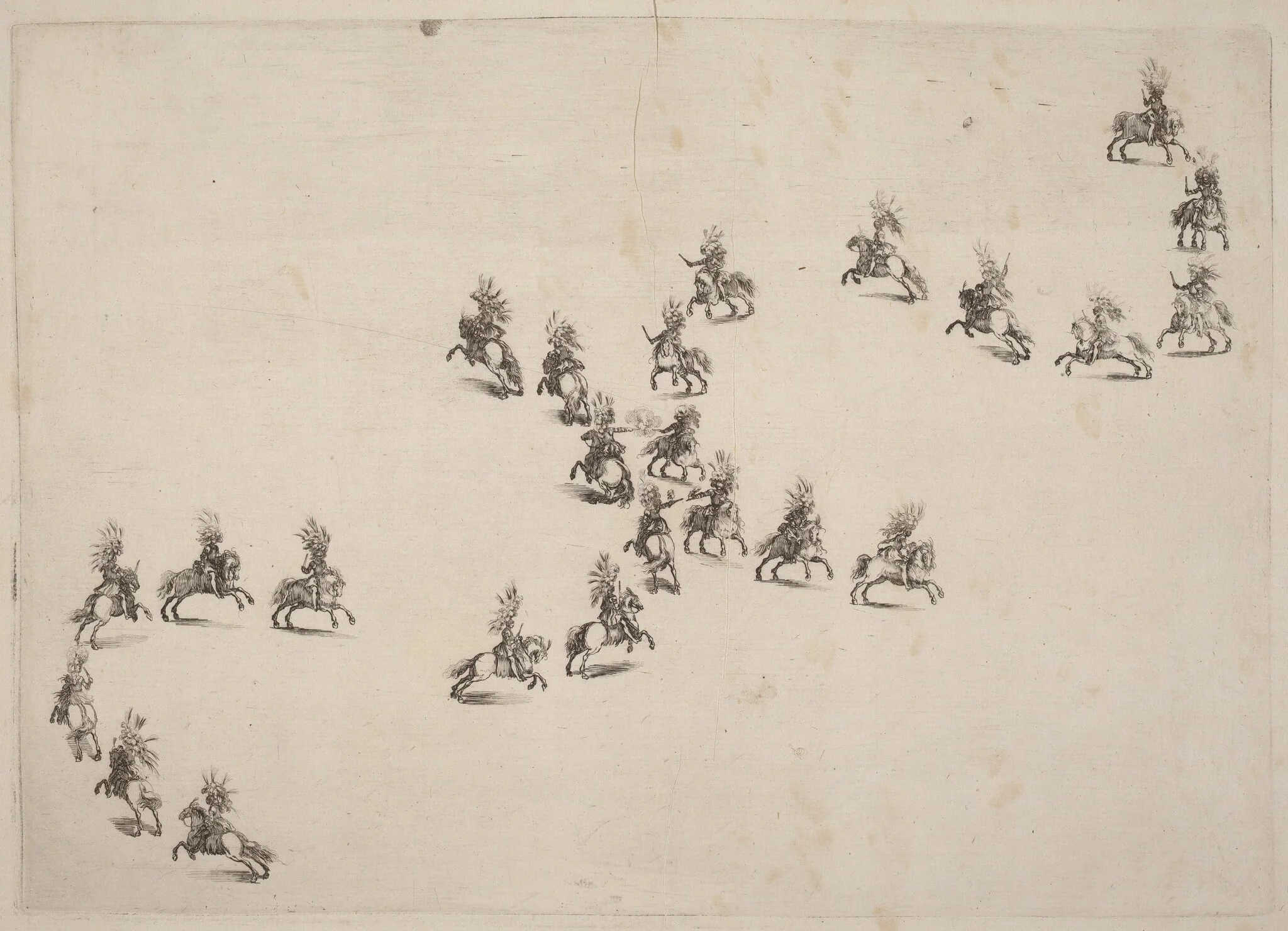 Twenty-Four Cavaliers in Double S Formation, detail