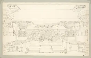 Front of the Indra Sabha Cave at Ellora, by William Maj. Gen. Lacy, 6