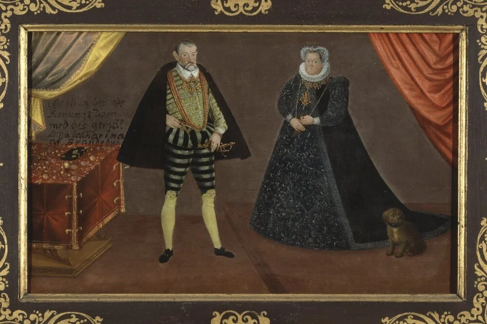 Okänt furstepar, detail
