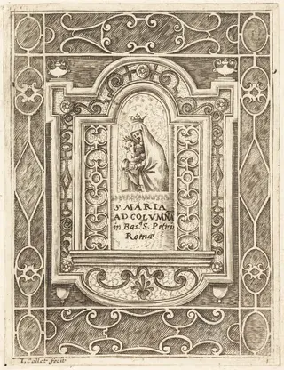 The Virgin at the Column (La Vierge à la colonne), by Jacques Callot, ink, 1610