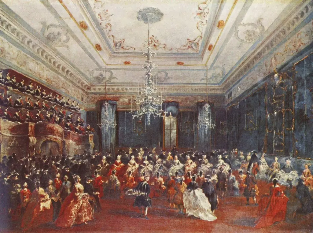 Venetian Gala Concert, by Francesco Guardi, oil, 1792