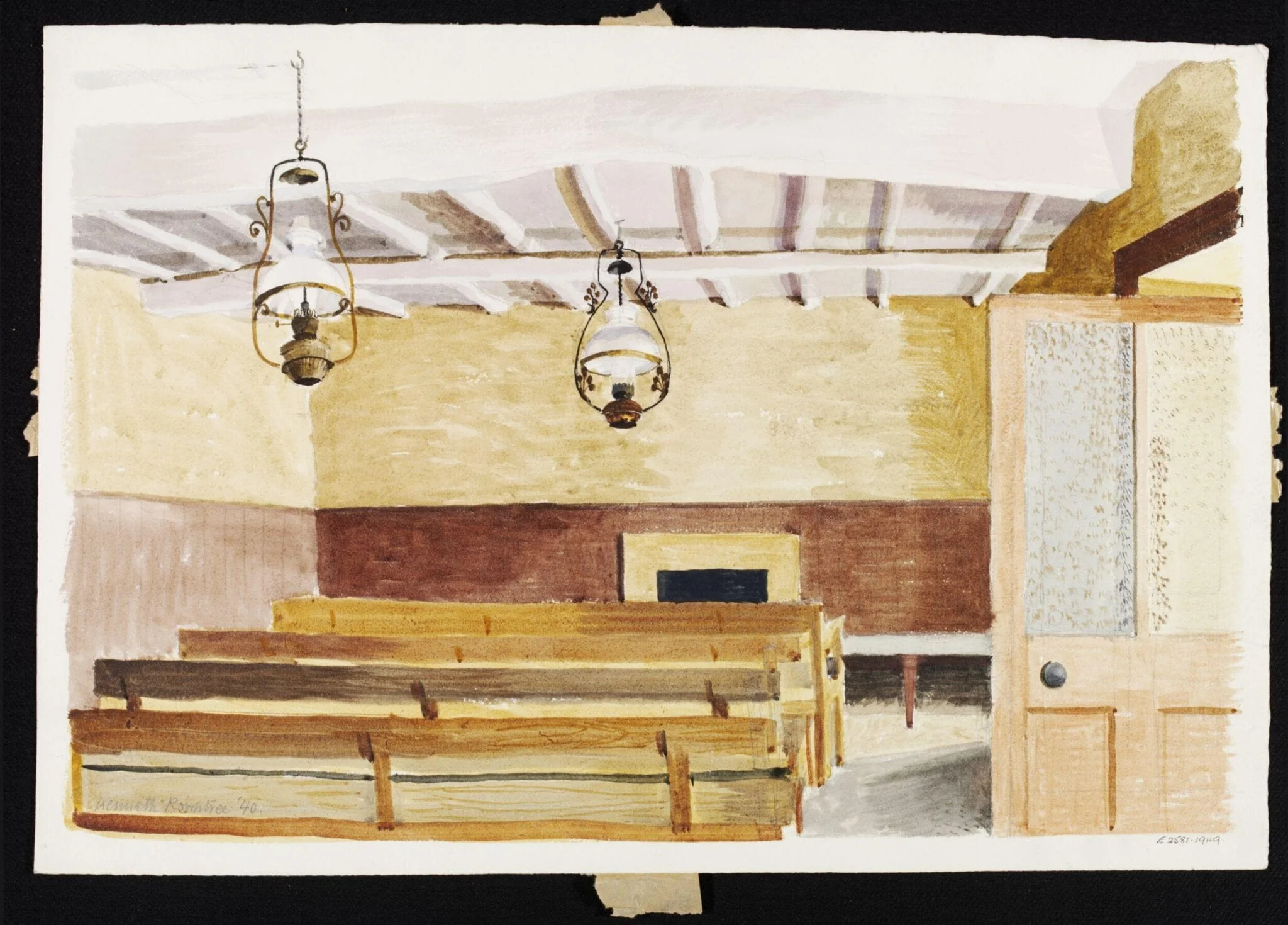 Interior of the Friends' Meeting House, Laskill, Ryedale, detail