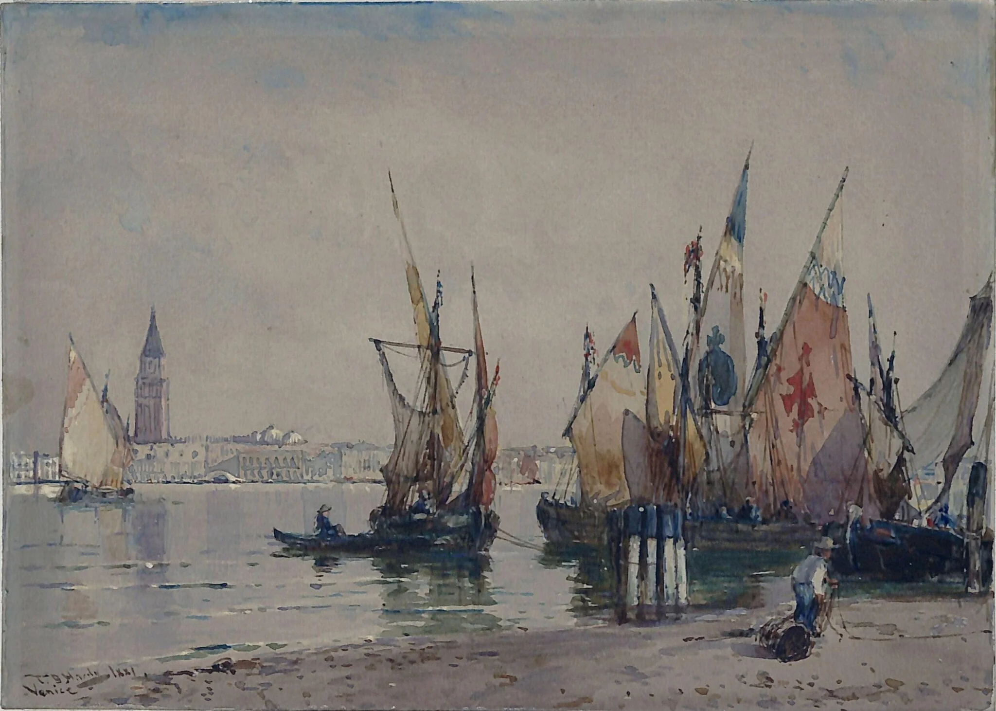 View on the Grand Canal, Venice, detail