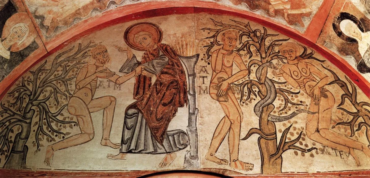 Creation Adam and the Original Sin, detail
