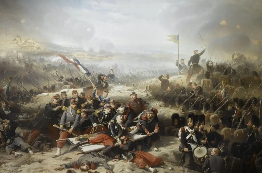 La Courtine de Malakoff, by Adolphe Yvon, oil, 1856