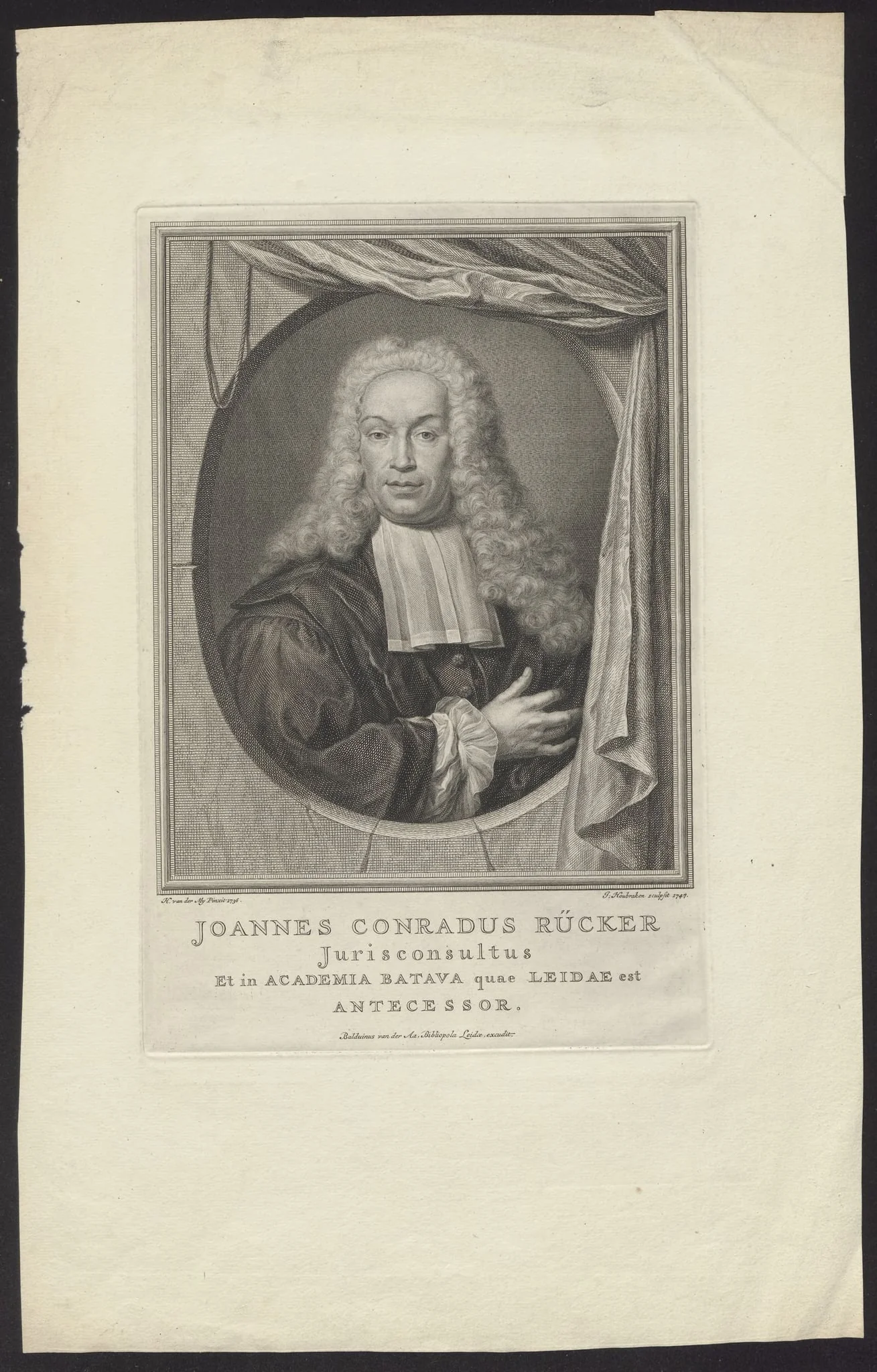 Portrait of Joannes Conradus Rücker, detail