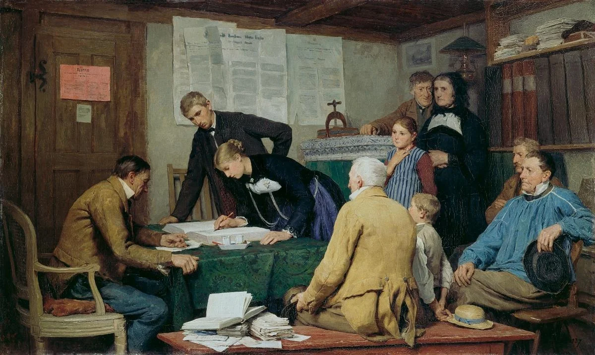 Die Ziviltrauung, detail