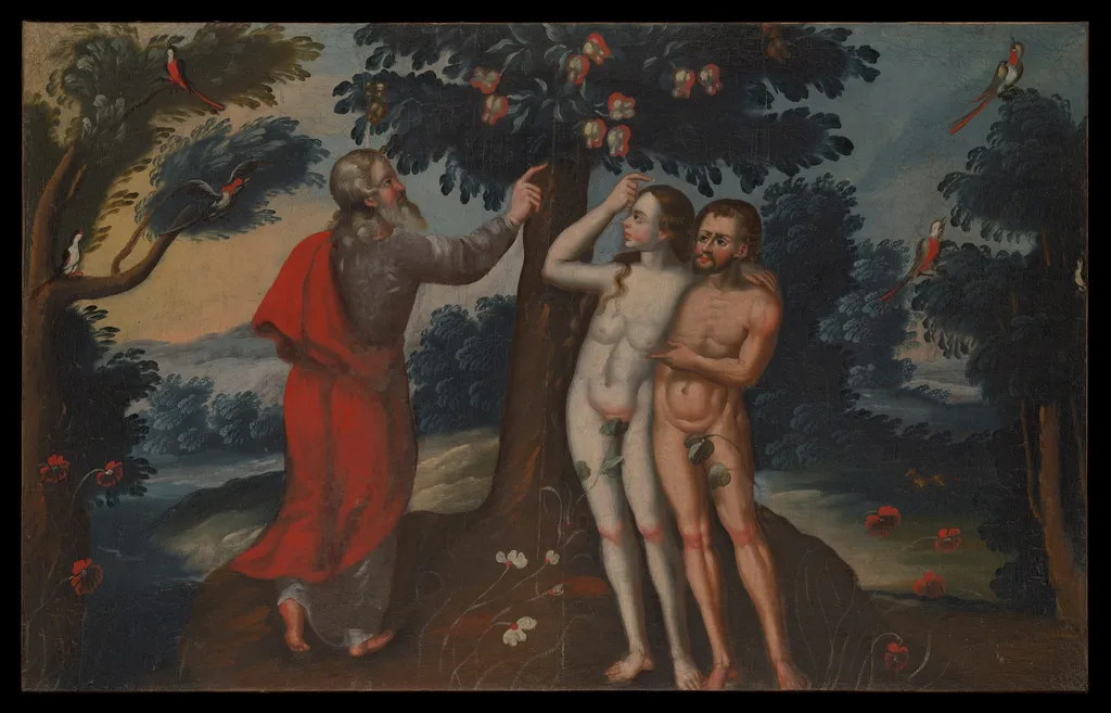 Adam and Eve in Paradise, oil, 1750