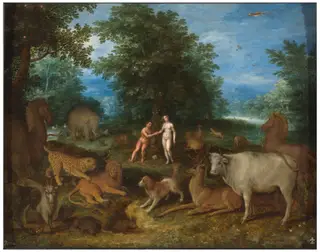 Adam and Eve in Paradise, by Jan Brueghel the Younger