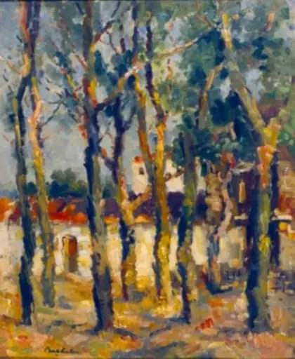 Peisaj cu copaci, by Adam Bălțatu