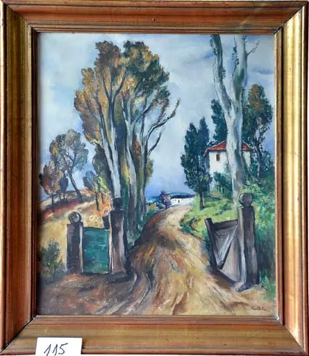 Poarta de la vie (Peisaj cu plopi), by Adam Bălțatu, 1939