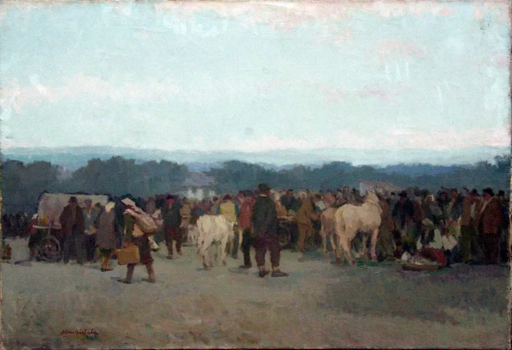 Târg (la Humulești), by Adam Bălțatu, 1966